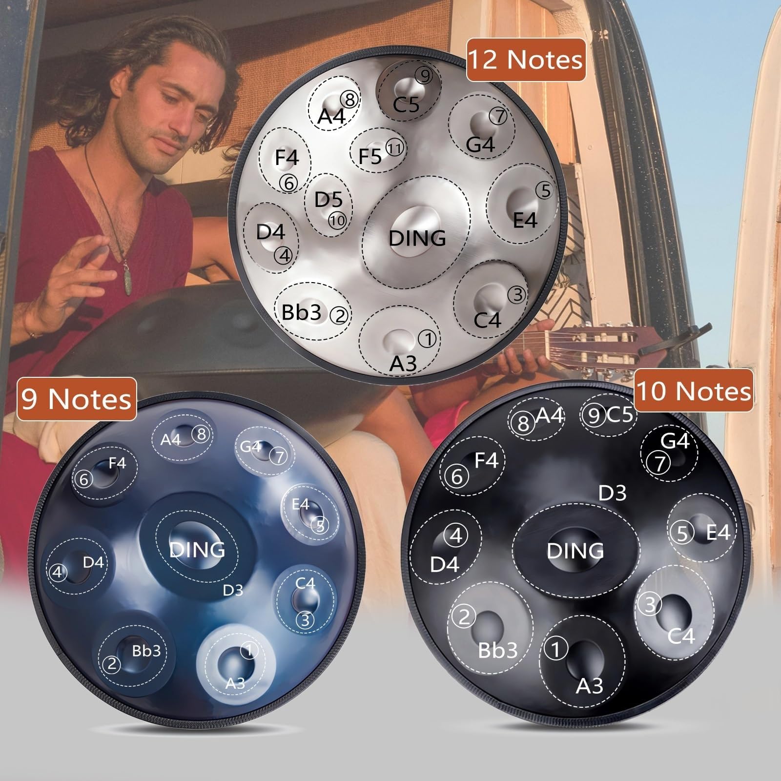 432Hz 10ノート ハンドパン スティールパン　スチールドラム　ハンドドラム Amazon | ハンドパンドラム - ハンドパン スチールドラム - ハンド